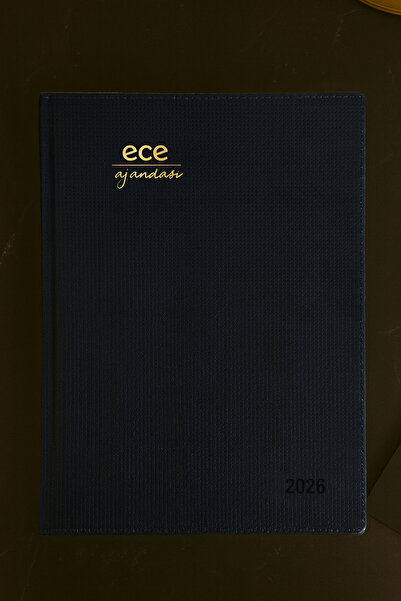 Ece Ajandası Çeşme 2026 19,5x28 Haftalık Ajanda Çizgili Lacivert