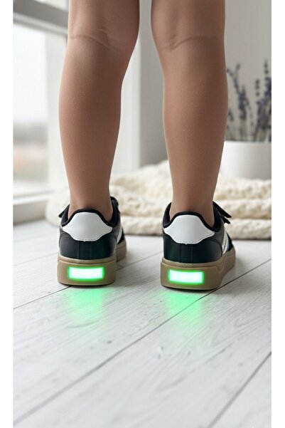 Slipcat Unisex Daily Lighted Children's Velcro Walking Running Sneaker Sports Shoes