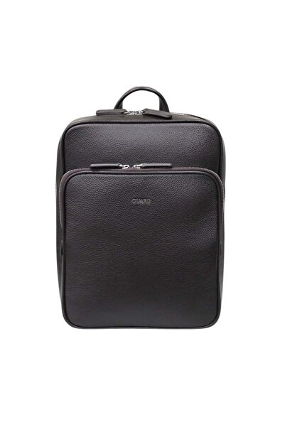 GUARD Brown Horizontal Leather Backpack