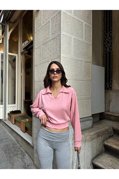 BEJNA Women's Polo Neck Modal Textured Soft Blouse