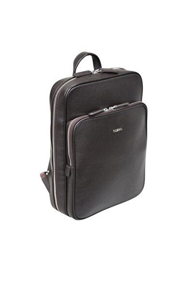 GUARD Brown Horizontal Leather Backpack