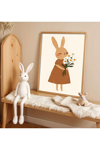 alphobitasarım Iepuraș drăguț - Tablou decorativ pentru camerele copiilor