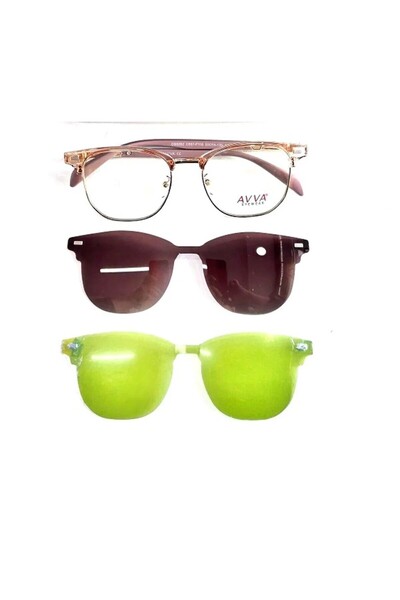 Avva 3202 C657 Polarized&Anti-Glare Clip-On Unisex Sunglasses