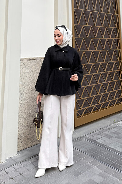 Tarzım Tuba Oversized Cape Cut Cashmere Poncho