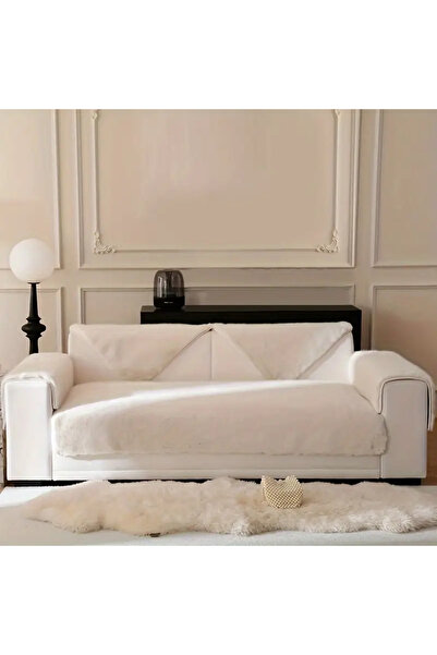 GHZAL Home Collection Sofa Cover Set (4 Pieces) 2 Large 2 Small Thick Plush S...