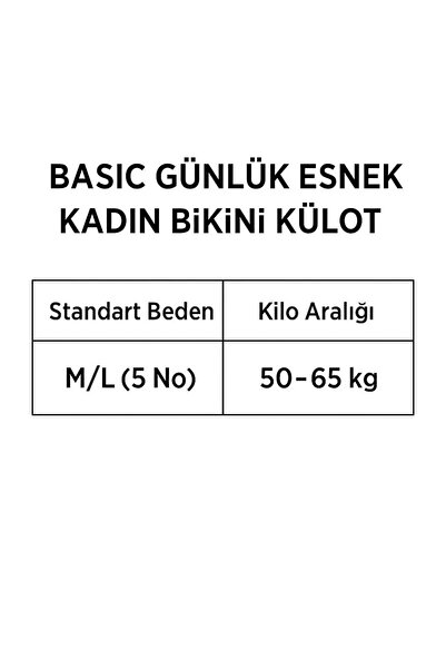 enmodaiçgiyim Cotton Basic Everyday Women's Bikini Panties – Regular Waist, Non-Marking, Soft Texture, Flexible Comfortable