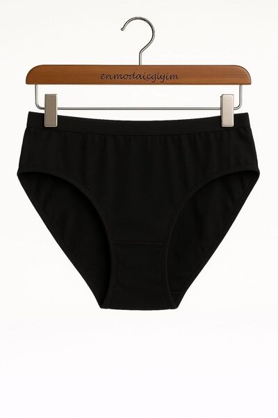 enmodaiçgiyim Cotton Basic Everyday Women's Bikini Panties – Regular Waist, Non-Marking, Soft Texture, Flexible Comfortable