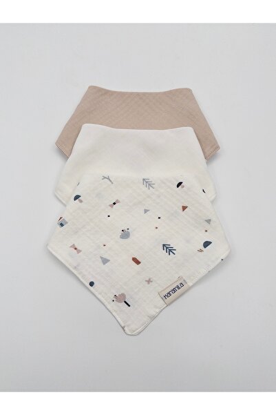 KARAMİLA 3 قطع من مريلة الأطفال المصنوعة من الموسلين / القطن