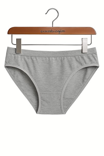 enmodaiçgiyim Cotton Basic Everyday Women's Bikini Panties – Regular Waist, Non-Marking, Soft Texture, Flexible Comfortable