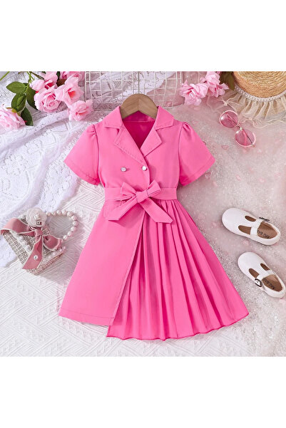 1way فستان بناتي بكسر من الأمام