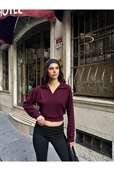 BEJNA Women's Polo Neck Modal Textured Soft Blouse