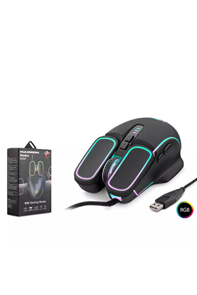 SNEXPRES Gaming Mouse 150Cm Kablolu 6400 Dpi Rgb Oyuncu Mouse Siyah mouse