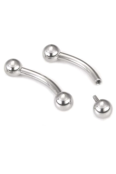 Ouch Tattoo Cerrahi Çelik Rook Tragus Smiley Banana Kaş Piercingi