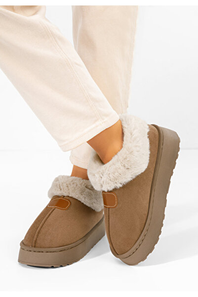 B T Shoes Mποτάκια πλατφόρμα Elarva καφε