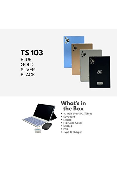 Tiny Tunes TS103 Smart Kids Tablet 10-inch | 12GB RAM 512GB ROM | Dual SIM