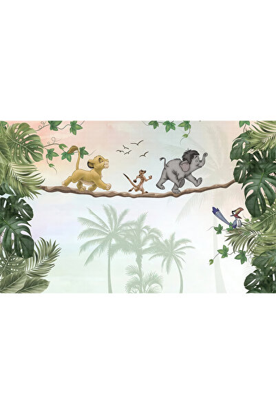 Home Dalın üzerinde arslan sincap fil çocuk odası poster duvar kağıdı