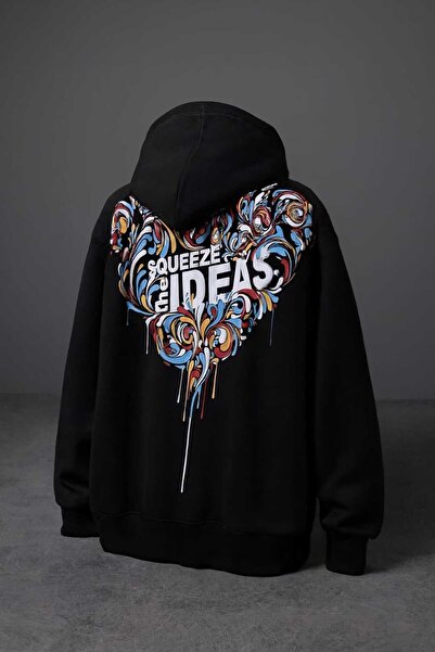 ZEMLİYA Hanorac termic cu glugă și 3 șnururi, cu imprimeu fluturi – Mânecă lu...