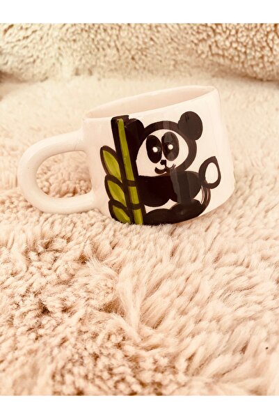 HEDİYEVİM Panda Desenli Seramik Kupa Bardak