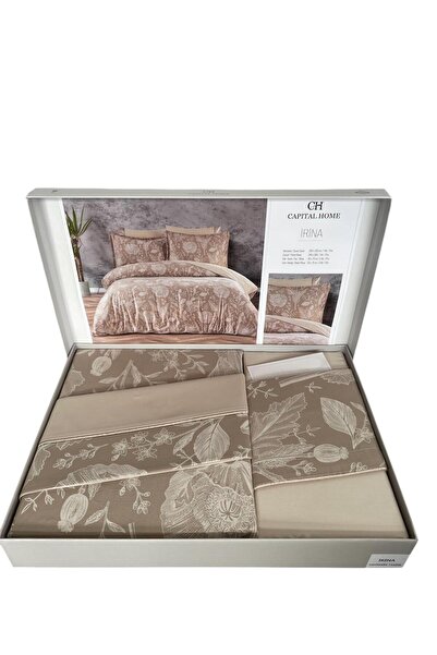 Capital Home Double Bedding Set 100% Cotton Satin Set of 6