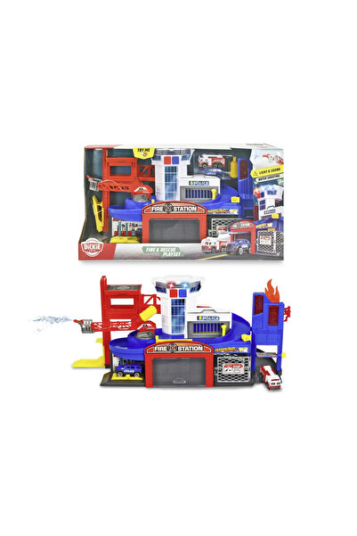Simba DICKIE FIRE AND RESCUE STATION SET WITH WATER SPRAYER SOUNDS AND LIGHTS