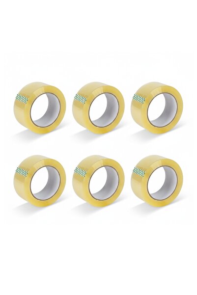 Houzi عبوة من 6 أشرطة تغليف شفافة مقاس 2 بوصة × 100 ياردة