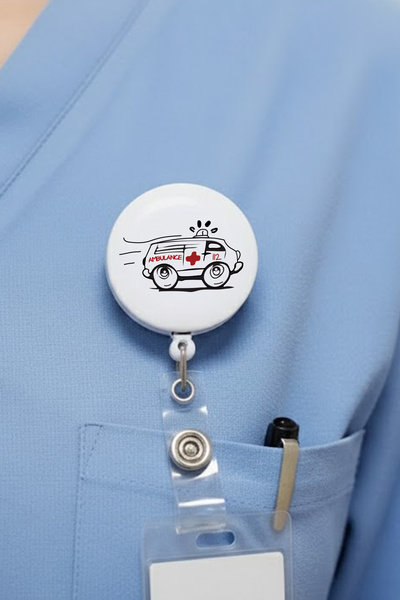 Ver-O Baskı Θήκη κάρτας Yoyo με σχέδιο Ασθενοφόρου – Επεκτεινόμενη θήκη για κ...