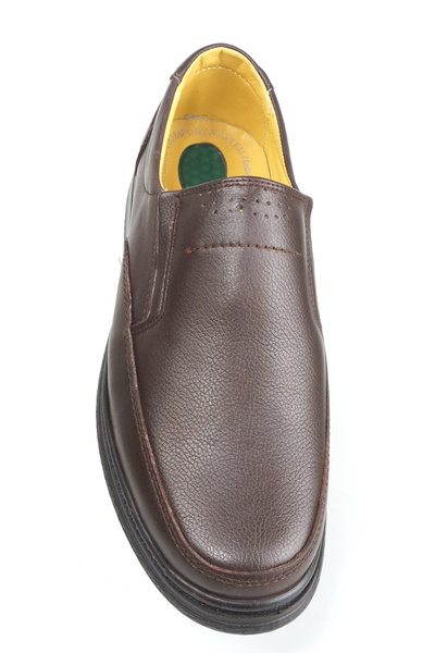 Rota Ayakkabı Men's Inner Outer Genuine Leather Orthopedic Heel Gel Comfortable Fit Shoes