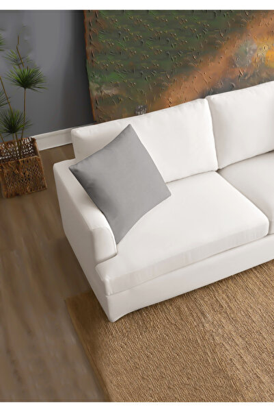 Monolisse Canvas 6-Piece Gray Liquid-Proof Stain-Resistant Throw Pillow Cover 45 X 45 cm