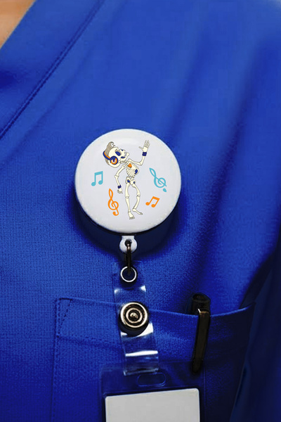 Ver-O Baskı Σχέδιο Χορευτικού Σκελετού - Θήκη Κάρτας Yoyo - Επεκτεινόμενη Θήκ...