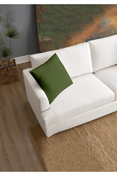 Monolisse Canvas 6-Piece Dark Green Liquid-Proof Stain-Resistant Throw Pillow Cover 45 X 45 cm