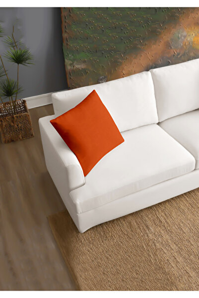Monolisse Canvas 6-Piece Orange Liquid-Proof Stain-Resistant Throw Pillow Cover 45 X 45 cm