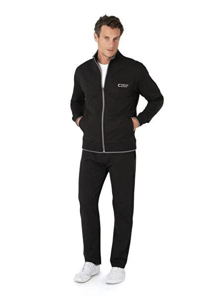 Pierre Cardin 100% Cotton Men's 2 Thread Tracksuit, Tracksuit with Zipper and Pocket Detail