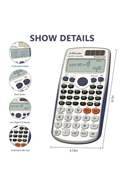 Primo Plus FX-991ES Plus Dot Matrix Scientific Calculator Silver