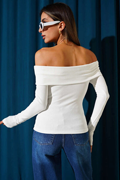 ZENGEZUR MALL Mtxdpn Madonna Collar Buttoned Blouse White T4329 (153838) (Size: S)