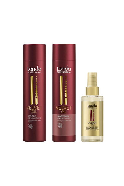 Londa Professional Σετ Βελούδινων Λαδιών — Σαμπουάν 250ml + Μαλακτικό 250ml + Λάδι 100ml