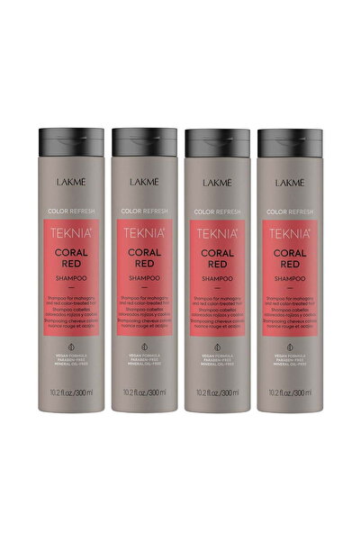 Lakme Σετ βαφής μαλλιών Coral Red, 4 x Σαμπουάν 300ml