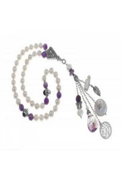 Eagal مسبحة مميزة من اللؤلؤ والجمشت (سبحة صلاة نسائية)