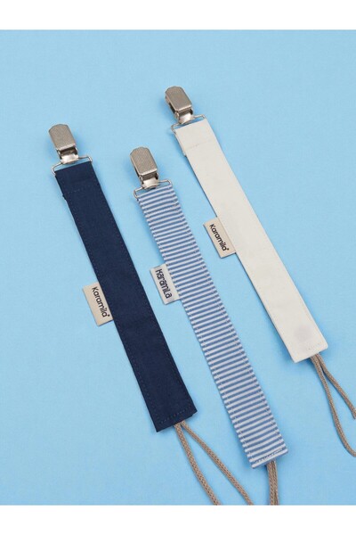 KARAMİLA 3'lü Bebek Emzik Askısı / Emzik Zinciri