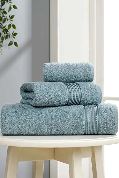 HRN Textile 3-Piece Cotton Ezgi Towel Set