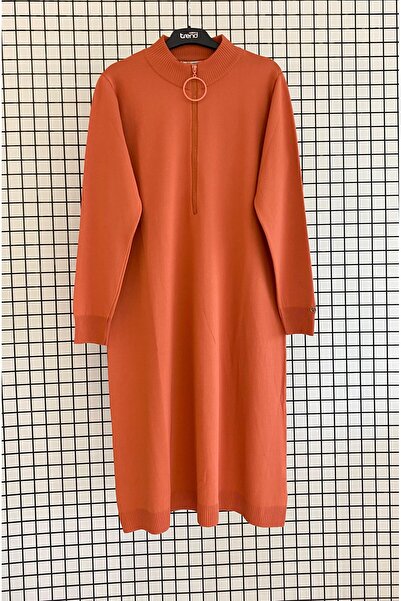 Armine Zipper Detailed Knitwear Tunic 25Ktd4113