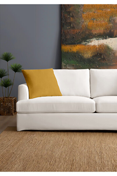 Monolisse Canvas 6-Pack Mustard Liquid-Proof Stain-Resistant Throw Pillow Cover 45 X 45 cm