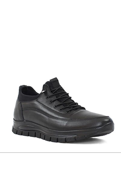 Goldbrand Genuine Leather Men's Short Boots with Stretch Detail
