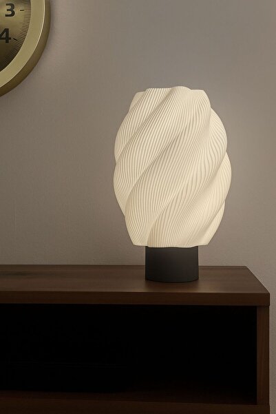 LAYERFORGE Spiral Tasarım LED Masa Lambası Enerji Tasarruflu,PLA Çevre Dostu ...