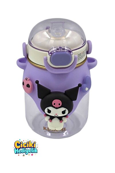 ciciki hediyelik Kuromi High Capacity Water Bottle Pink