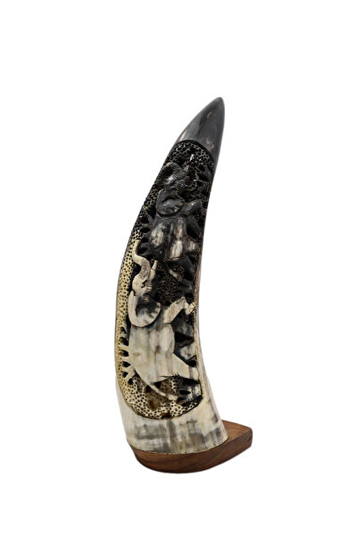Generic Hand-Carved Stone Horn – Natural Decorative Sculpture | Elegant Home Décor Collection