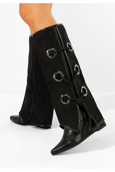 B T Shoes Cizme dama Adeia negre