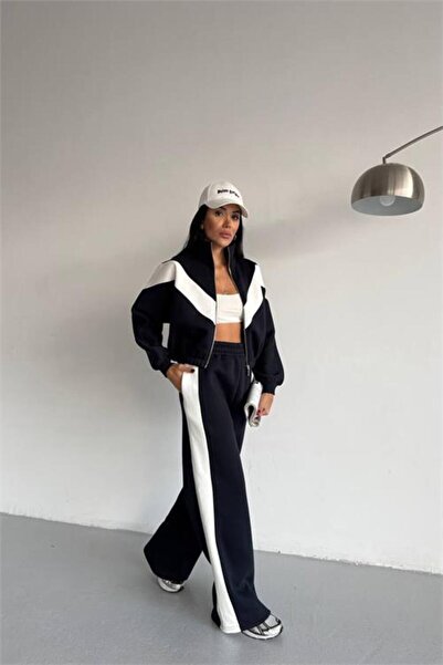 Neşeli Butik Women's Double Color Fleece Inside 3 Yarn Tracksuit Set Nbg122