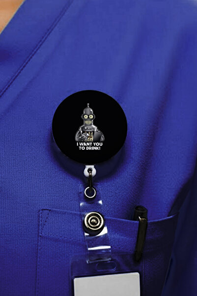 Ver-O Baskı Θέλω να πιω το Design Yoyo Θήκη Κάρτας – Επεκτεινόμενη Θήκη Κάρτα...