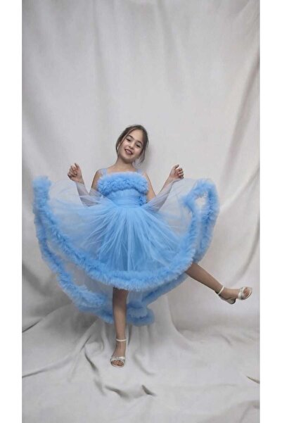 Atlas Kids Girl's Dream Tulle Tail Evening Dress