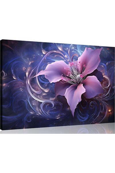 Emoda home Trove لوحة فنية جدارية من قماش زهرة البرقوق الأرجوانية المجردة لغر...